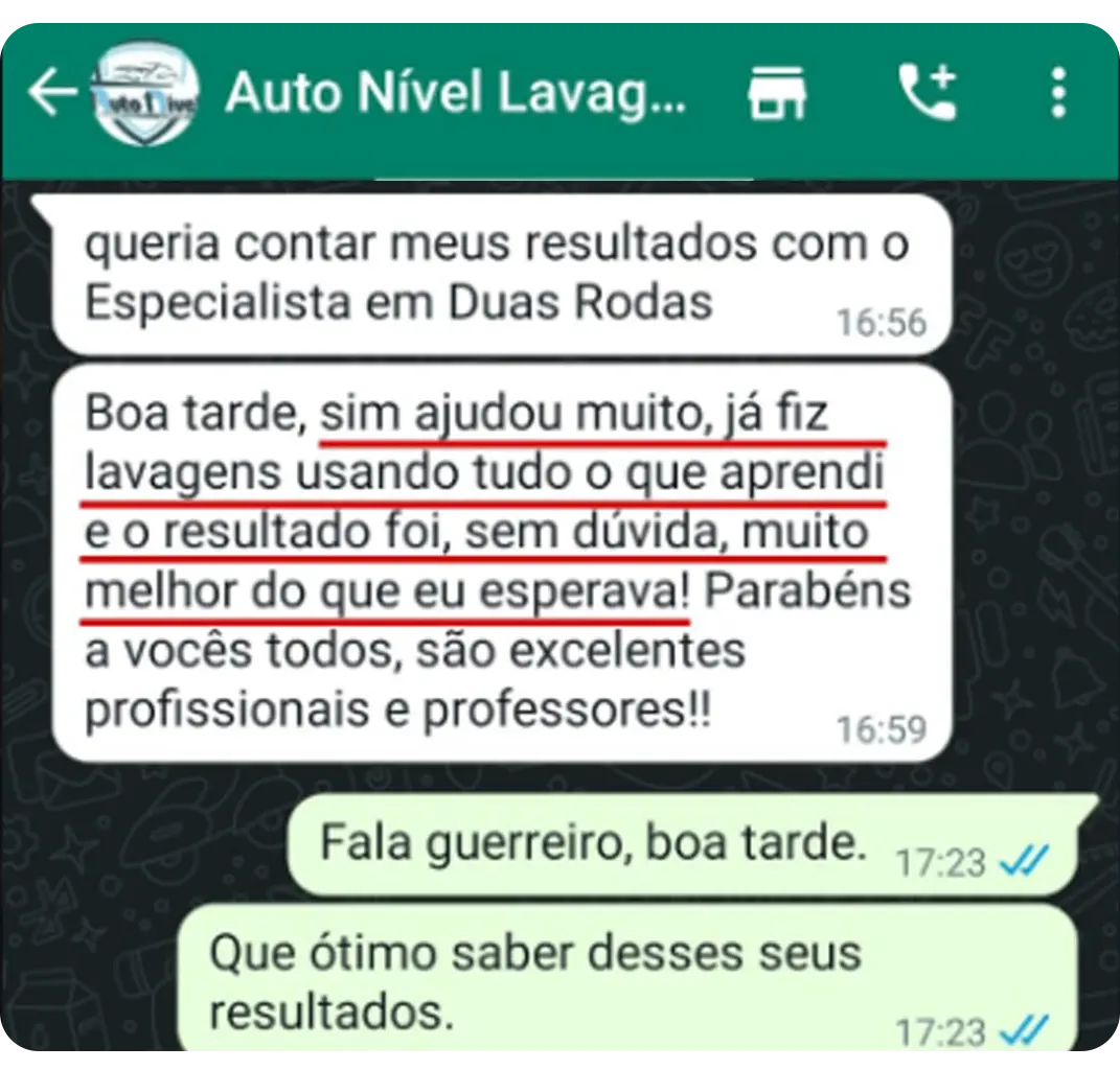 Depoimento de aluno