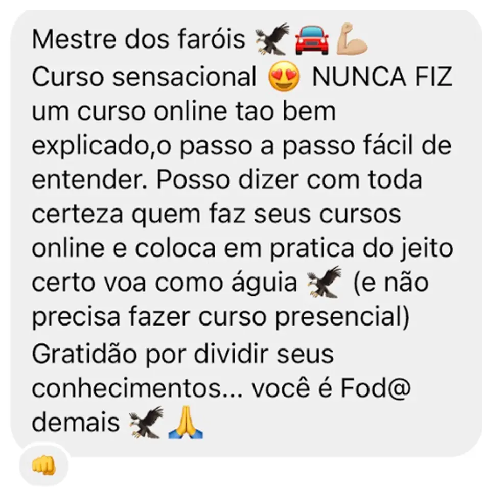 Depoimento de aluno