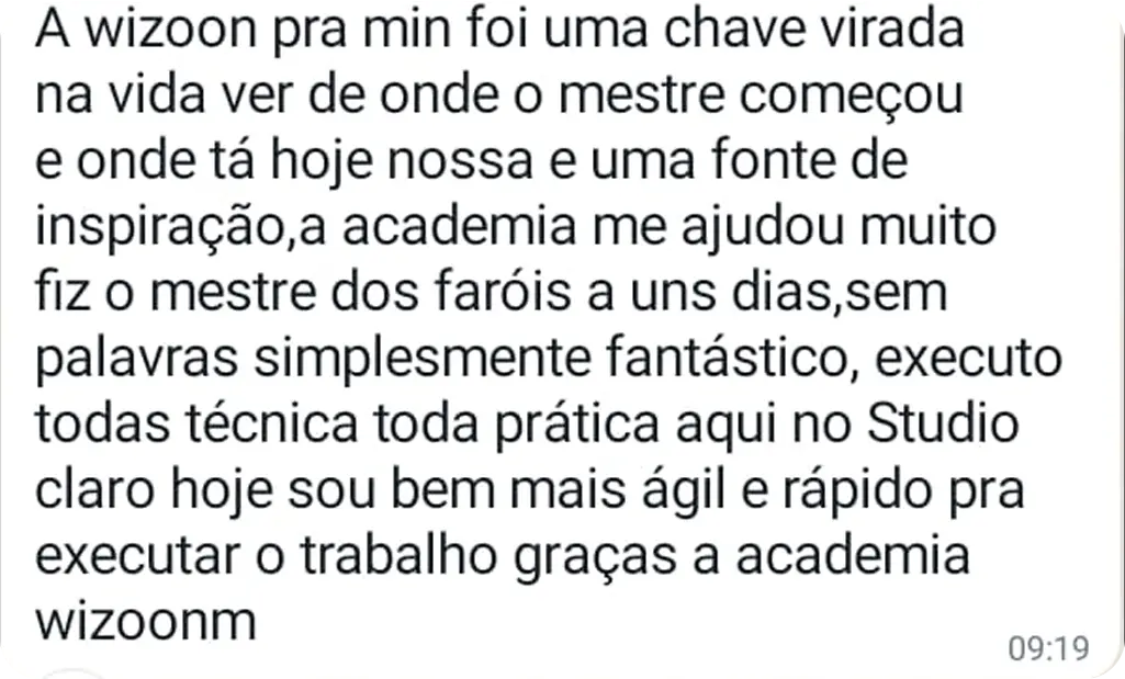 Depoimento de aluno