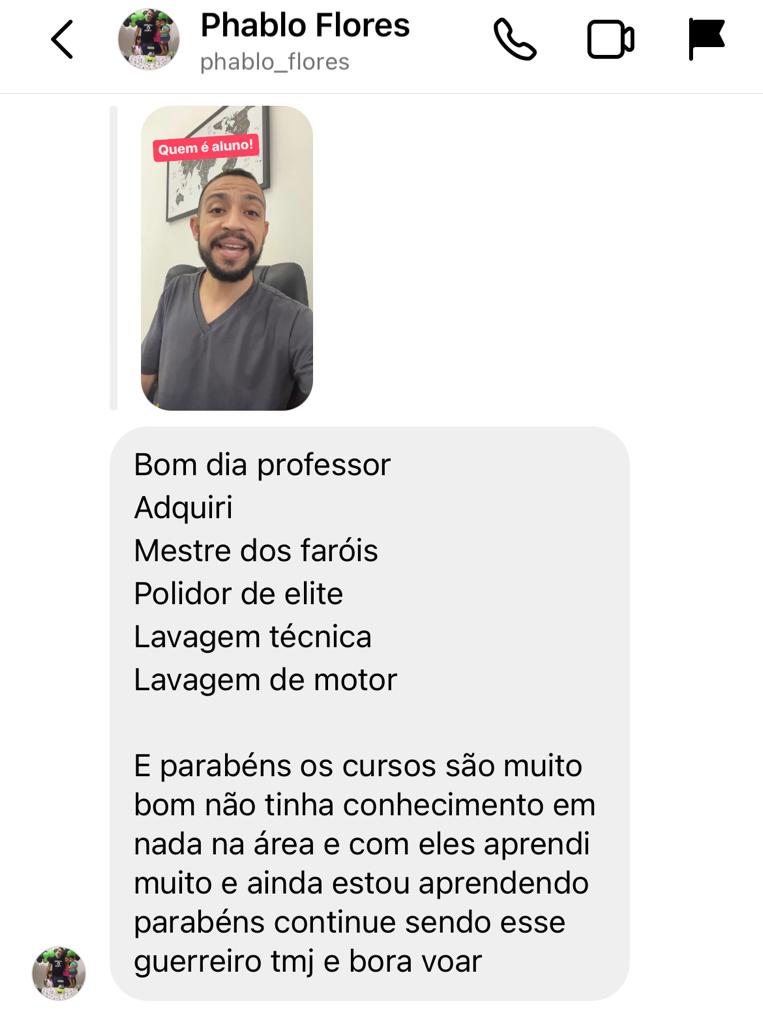 Depoimento de aluno