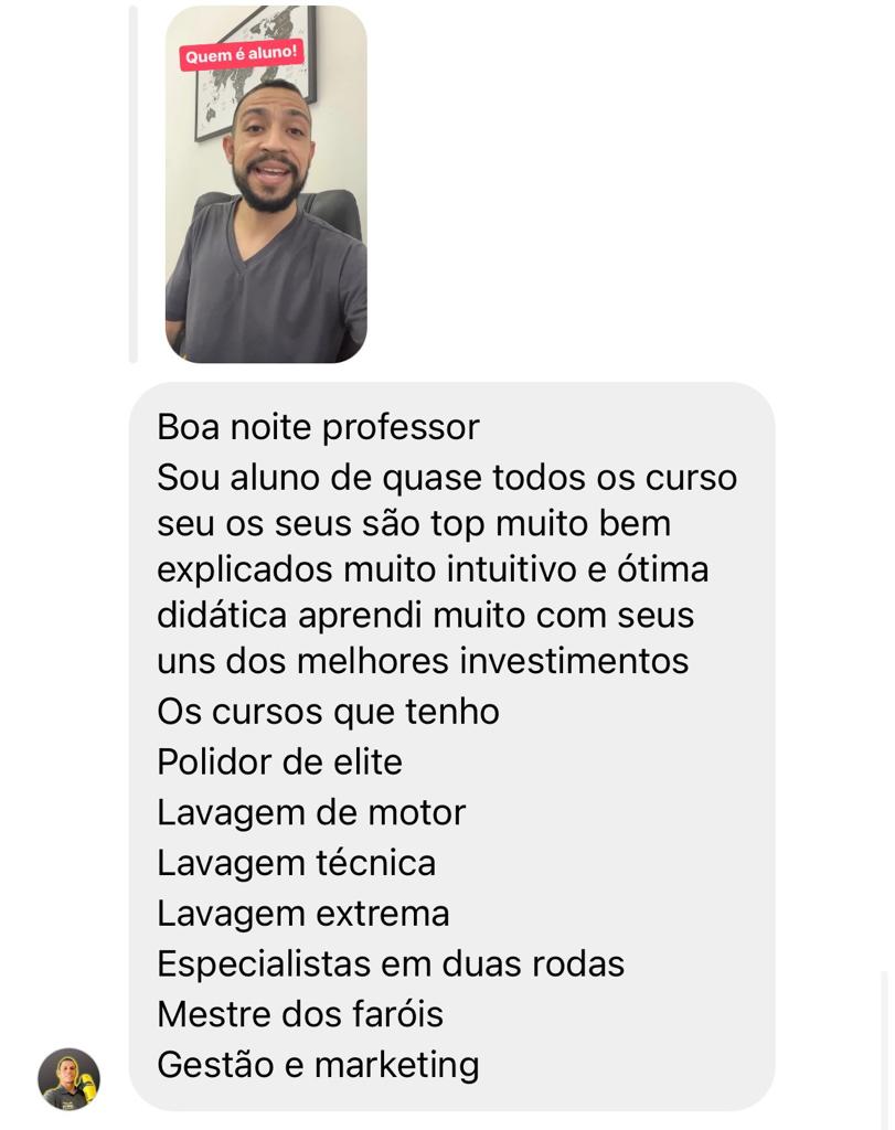 Depoimento de aluno